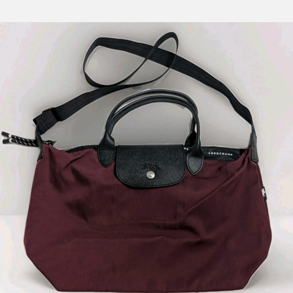 Authentic LONGCHAMP Le Pliage Large Dark Red Tote Bag 2way Unused